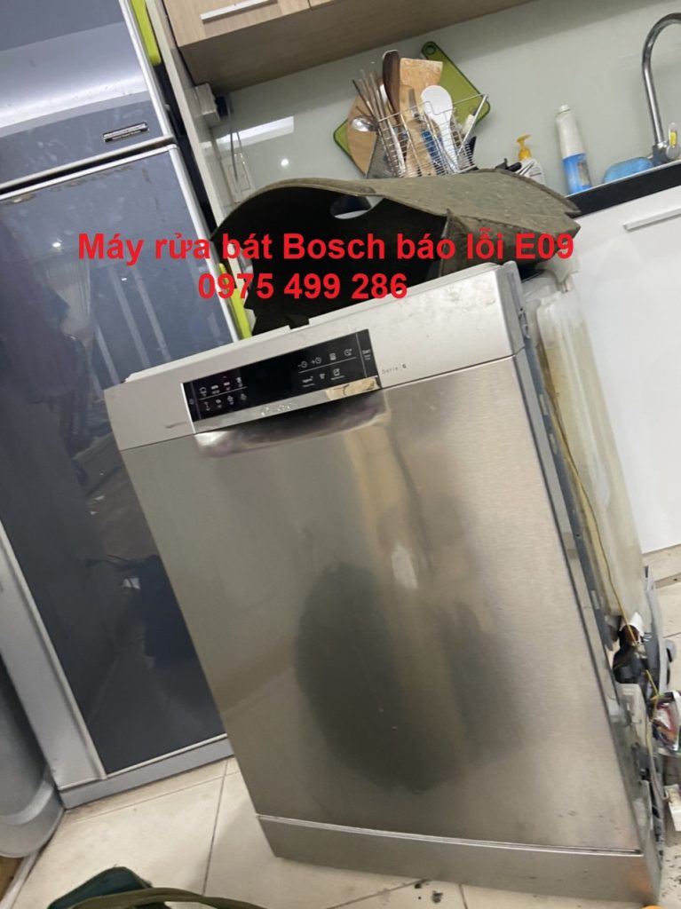 Nguyên nhân máy rửa bát Bosch báo lỗi e09